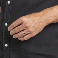 Alliance Artemis Ruban Plat Or Blanc -Bijouterie Pas Chère B7AMBW0024 model0