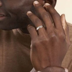 Alliance Artemis Ruban Plat Or Blanc -Bijouterie Pas Chère B7AMBW0024 model2