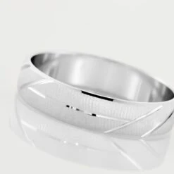 Alliance Mercure Brossee Ruban Plat Or Blanc -Bijouterie Pas Chère B7AMBW0635 view3