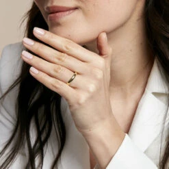 Alliance Meredithe Demi Jonc Classique Or Jaune -Bijouterie Pas Chère B7AMJW0651 model0