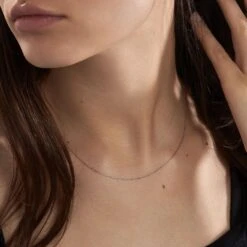 Chaîne Igoa Maille Forçat Diamantee Or Blanc -Bijouterie Pas Chère B7CFBW0362 model0