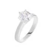 Bague Solitaire Natalia Or Blanc Diamant Synthetique