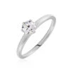 Bague Solitaire Natalia Or Blanc Diamant Synthetique