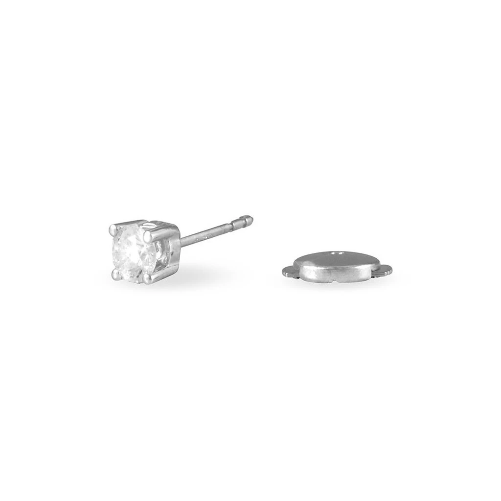 Boucles D'oreilles Puces Victoria Or Blanc Diamant 3 Boucles D'oreilles Puces Victoria Or Blanc Diamant – Image 3