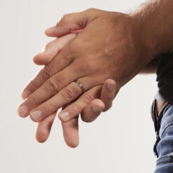 Alliance Rhodium Ruban Plat Palladium Bicolore -Bijouterie Pas Chère BEAH2W00BM model1