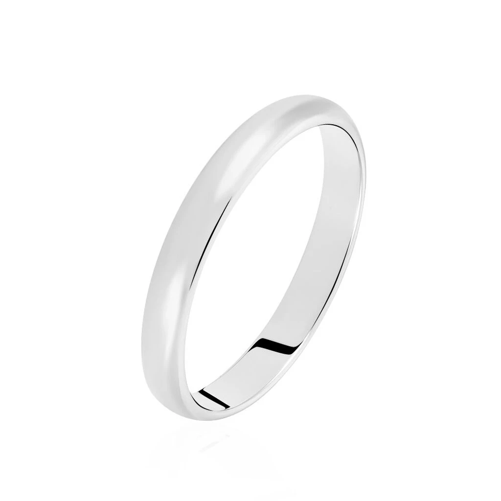 Alliance Celestin Demi Jonc Bombé Palladium Blanc 1 Alliance Celestin Demi Jonc Bombé Palladium Blanc