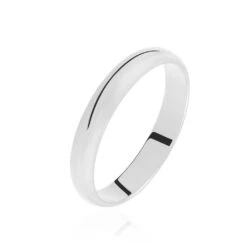 Alliance Aphrodite Demi Jonc Bombe Platine Blanc