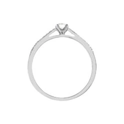 Bague Solitaire Laetitia Platine Blanc Diamant -Bijouterie Pas Chère BPDFBDW3W0 view2