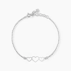 Bracelet Love Love Argent Blanc