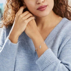 Bracelet Fabia Argent Blanc -Bijouterie Pas Chère FABFBW007K model0