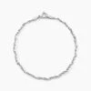 Bracelet Ciana Torsade Diamante Argent Blanc