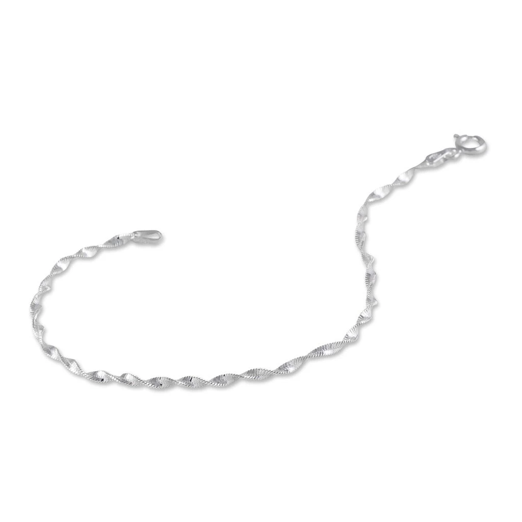 Bracelet Ciana Torsade Diamante Argent Blanc 2 Bracelet Ciana Torsade Diamante Argent Blanc – Image 2