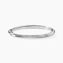Bracelet Jonc Hugoline Argent Blanc