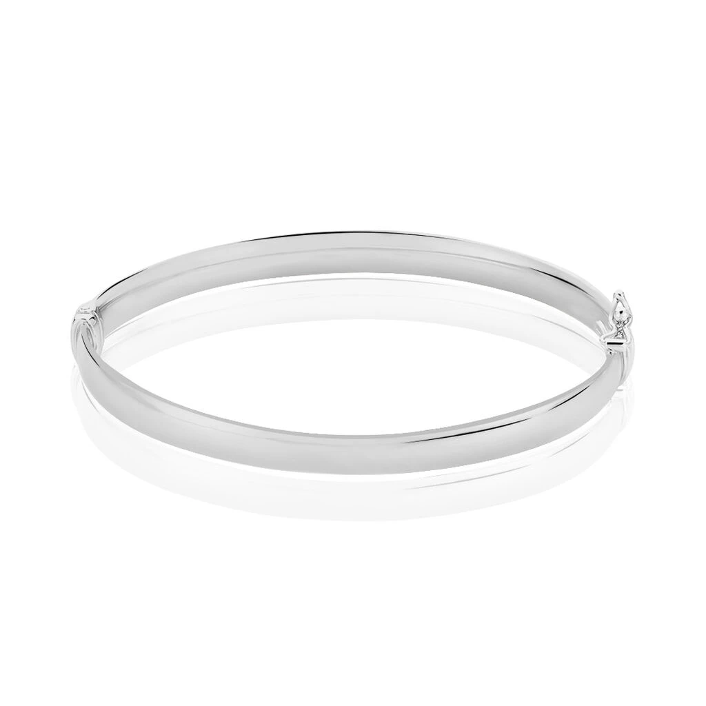 Bracelet Jonc Thaira Argent Blanc 1 Bracelet Jonc Thaira Argent Blanc