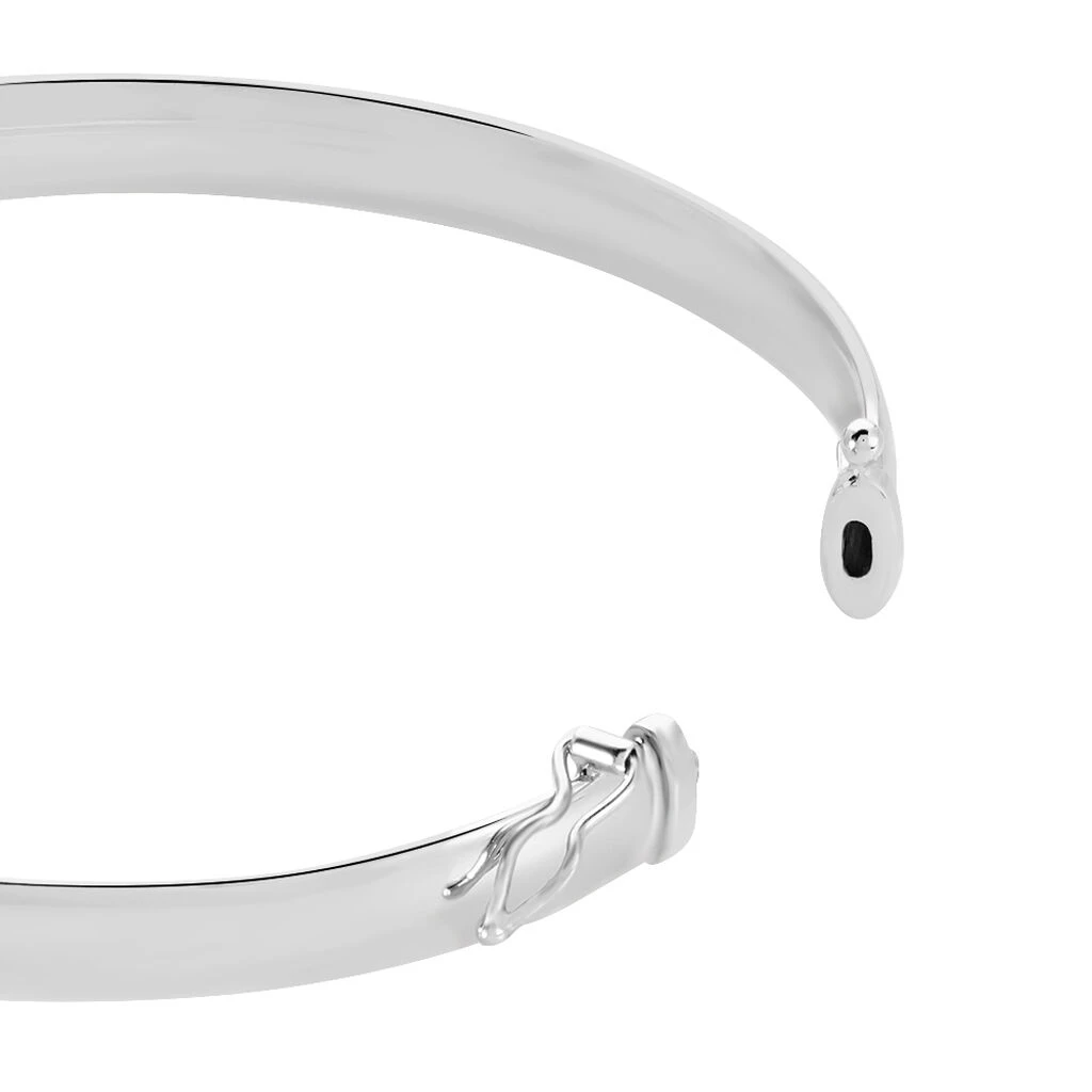 Bracelet Jonc Thaira Argent Blanc 2 Bracelet Jonc Thaira Argent Blanc – Image 2