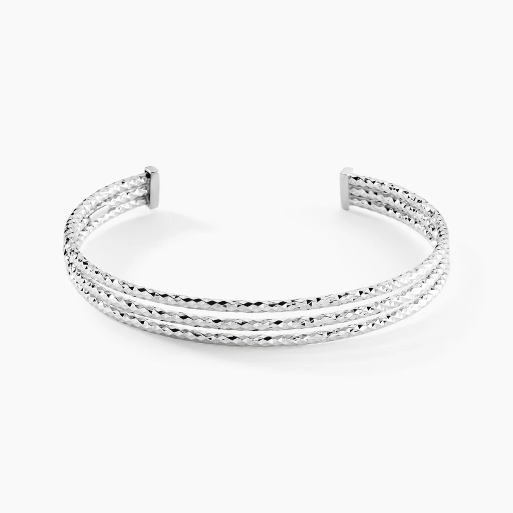 Bracelet Jonc Rachelle Argent Blanc 1 Bracelet Jonc Rachelle Argent Blanc