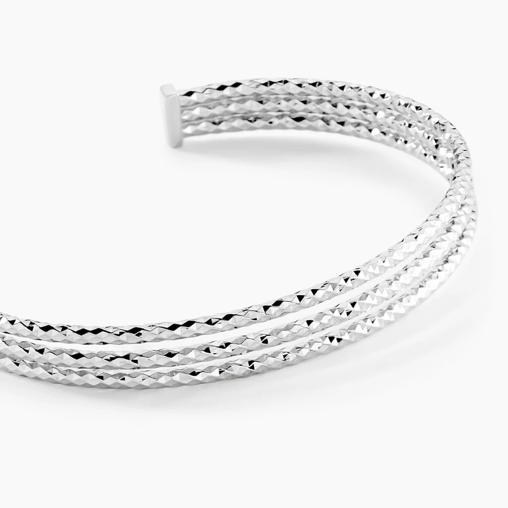 Bracelet Jonc Rachelle Argent Blanc 2 Bracelet Jonc Rachelle Argent Blanc – Image 2