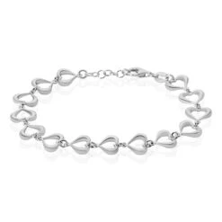 Bracelet Cleofee Argent Blanc