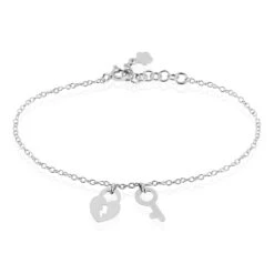 Bracelet Argent Blanc Kenocha