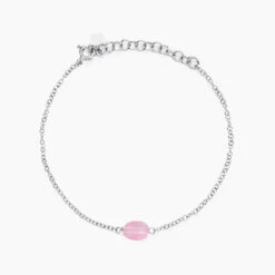 Bracelet Evren Argent Blanc Pierre De Synthese