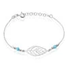 Bracelet Grethel Argent Blanc Turquoise