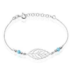 Bracelet Grethel Argent Blanc Turquoise