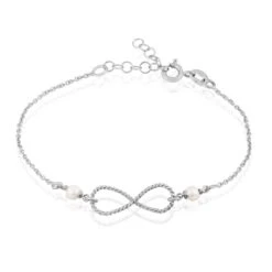 Bracelet Aliya Argent Blanc Pierre De Synthese