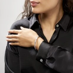 Bracelet Jonc Carinne Argent Blanc Oxyde De Zirconium 6 Bracelet Jonc Carinne Argent Blanc Oxyde De Zirconium -Bijouterie Pas Chère FABFBZW021 model0