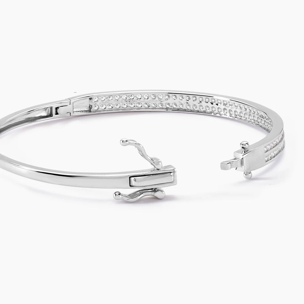 Bracelet Jonc Carinne Argent Blanc Oxyde De Zirconium 2 Bracelet Jonc Carinne Argent Blanc Oxyde De Zirconium – Image 2