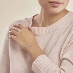 Bracelet Chimere Argent Blanc Oxyde De Zirconium -Bijouterie Pas Chère FABFBZW0SU model0