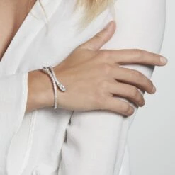 Bracelet Jonc Argent Nevarte Oxydes De Zirconium -Bijouterie Pas Chère FABFBZW0WJ model0