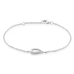 Bracelet Argent Blanc Ealasaid Oxydes De Zirconium