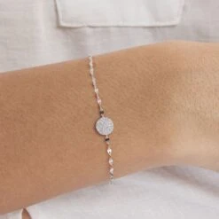 Bracelet Argent Blanc Turin Oxydes De Zirconium -Bijouterie Pas Chère FABFBZW10H model1