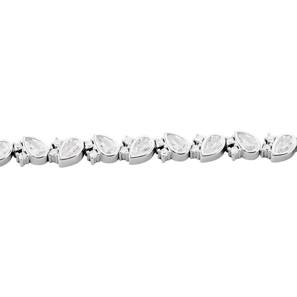 Bracelet Brogan Argent Blanc Oxyde De Zirconium 2 Bracelet Brogan Argent Blanc Oxyde De Zirconium – Image 2
