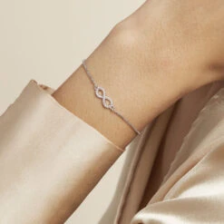 Bracelet Argent Blanc Anona Oxydes De Zirconium -Bijouterie Pas Chère FABFBZW12B model1