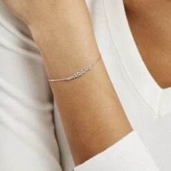 Bracelet Aliah Argent Blanc Oxyde De Zirconium -Bijouterie Pas Chère FABFBZW559 model0