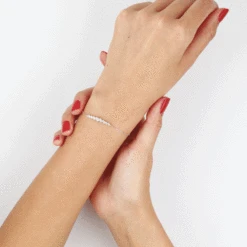 Bracelet Aliah Argent Blanc Oxyde De Zirconium -Bijouterie Pas Chère FABFBZW559 view2