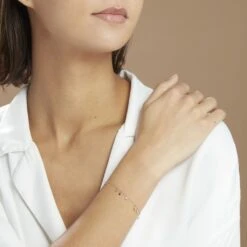 Bracelet Fares Argent Rose Spinelle -Bijouterie Pas Chère FABFRAN001 model0