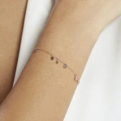 Bracelet Fares Argent Rose Spinelle -Bijouterie Pas Chère FABFRAN001 model1
