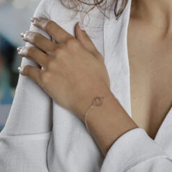 Bracelet Ombelline Argent Rose -Bijouterie Pas Chère FABFRW0098 model0