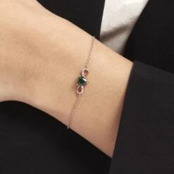 Bracelet Argent Rose Atieno Oxyde De Zirconium -Bijouterie Pas Chère FABFRZV001 model1