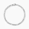 Bracelet Vivian Maille Alternee 1/3 Argent Blanc