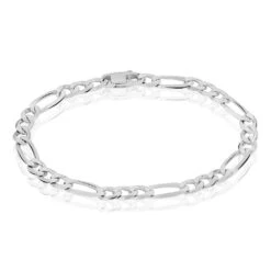 Bracelet Vivian Maille Alternee 1/3 Argent Blanc