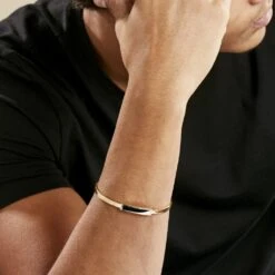 Bracelet Jonc Plaqué Or Jaune Tamiko -Bijouterie Pas Chère FABHJW0003 model0