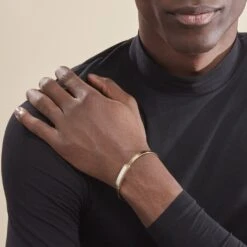 Bracelet Jonc Plaqué Or Jaune Tamiko -Bijouterie Pas Chère FABHJW0003 model1