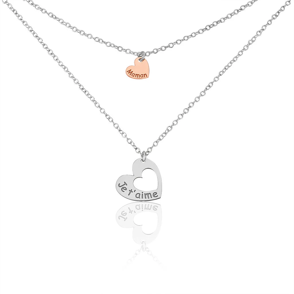 Collier Menia Argent Bicolore 1 Collier Menia Argent Bicolore