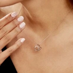 Collier Argent Bicolore Serapis Oxydes De Zirconium -Bijouterie Pas Chère FACF2ZW031 model1