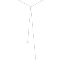 Collier De Dos Indigo Argent Perle De Culture