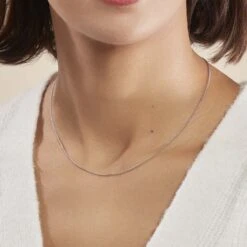 Chaîne Clementine Argent Blanc -Bijouterie Pas Chère FACFBW00JT model0