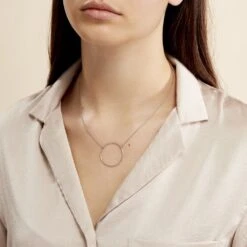 Collier Hibis Argent Blanc -Bijouterie Pas Chère FACFBW00PE model0